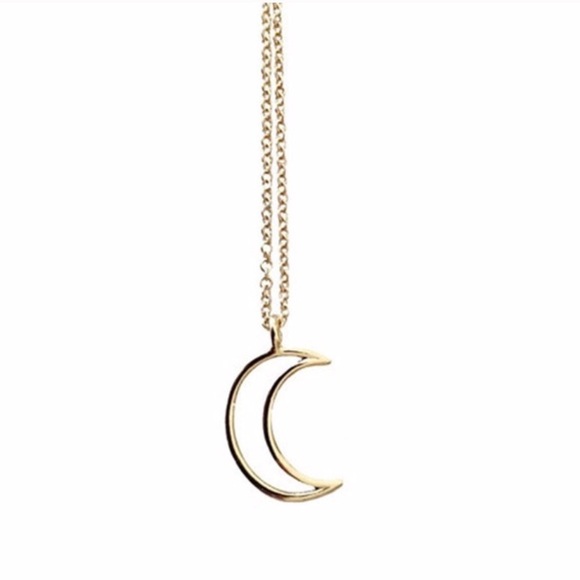 🌙gold crescent moon charm necklace🌙 - Picture 2 of 8